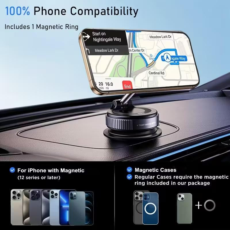 Adjustable Magnetic Phone Holder for Car and Desktop Use Compatible with Iphone 17/16/15/14/12 Series Portable Foldable Car Phone Mount Fits All Smartphones and Vehicle Models - Randomly Assorted Car Accessory Fragrance Disc Included