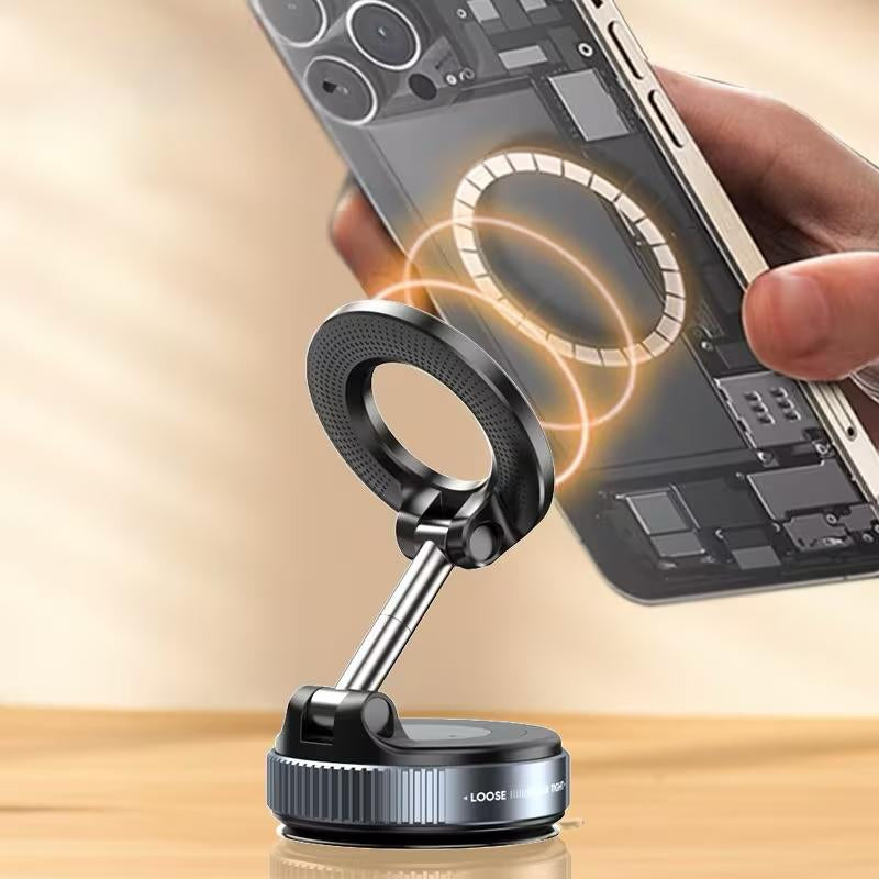 Adjustable Magnetic Phone Holder for Car and Desktop Use Compatible with Iphone 17/16/15/14/12 Series Portable Foldable Car Phone Mount Fits All Smartphones and Vehicle Models - Randomly Assorted Car Accessory Fragrance Disc Included
