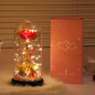 Bear-Shaped Glowing Rose Night Light with 2 Bears in Random Position Rose-Shaped Plastic Cover Home Room Desktop Decorative Lamp for Indoor Bedroom Study Valentine'S Day Christmas Gift