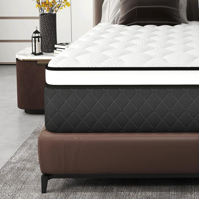 Twin/Full/Queen/King 12/14 Inch, Gel Memory Foam Hybrid Mattress,Pocket Spring Box Mattress, Fiberglass Free,Medium Firmness, Certipur Certified Jelly Bed Mattress Queen Size Mattress Colchones Para Cama Mattresses Bed Mattress