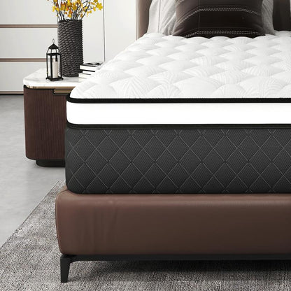 Twin/Full/Queen/King 12/14 Inch, Gel Memory Foam Hybrid Mattress,Pocket Spring Box Mattress, Fiberglass Free,Medium Firmness, Certipur Certified Jelly Bed Mattress Queen Size Mattress Colchones Para Cama Mattresses Bed Mattress