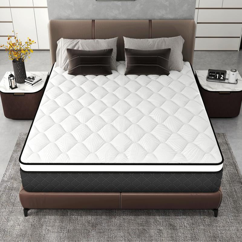 Twin/Full/Queen/King 12/14 Inch, Gel Memory Foam Hybrid Mattress,Pocket Spring Box Mattress, Fiberglass Free,Medium Firmness, Certipur Certified Jelly Bed Mattress Queen Size Mattress Colchones Para Cama Mattresses Bed Mattress